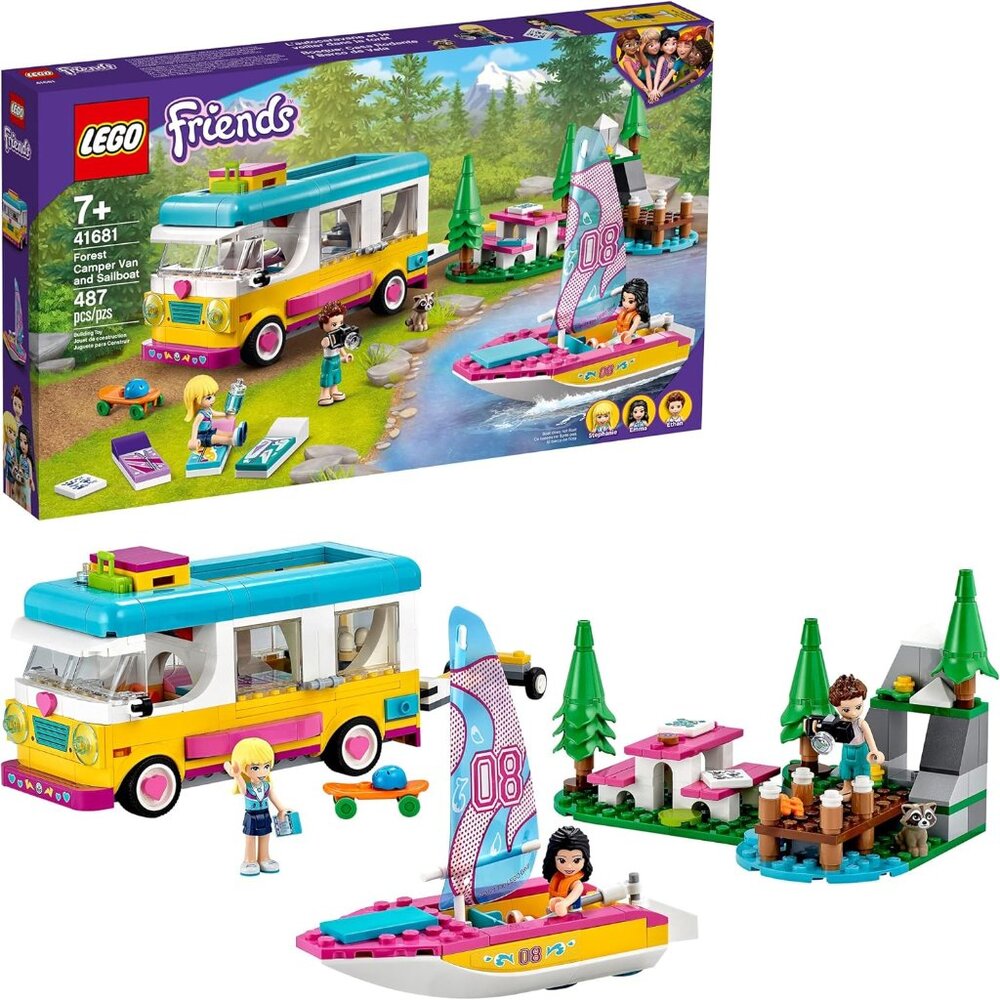 Lego  Friends Camper Van and Sailboat 41681 Building Kit  Brand New